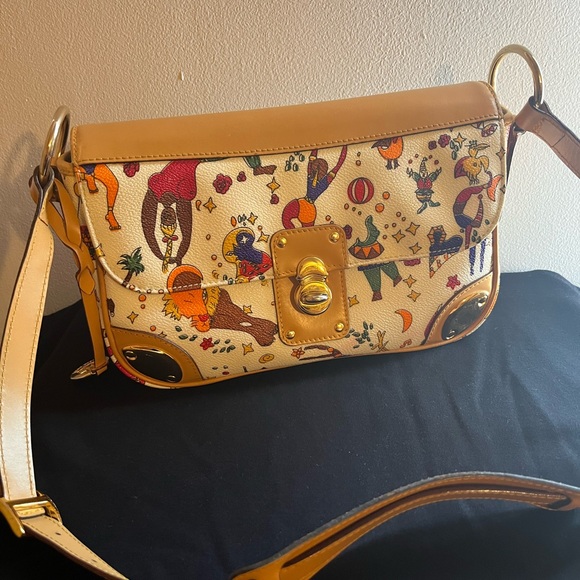 Piero Guidi "Magic Circus" White Leather Handbag - Picture 2 of 11